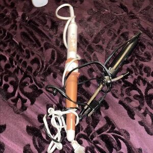 Hair Curling Iron - Copper/White Styling Wand